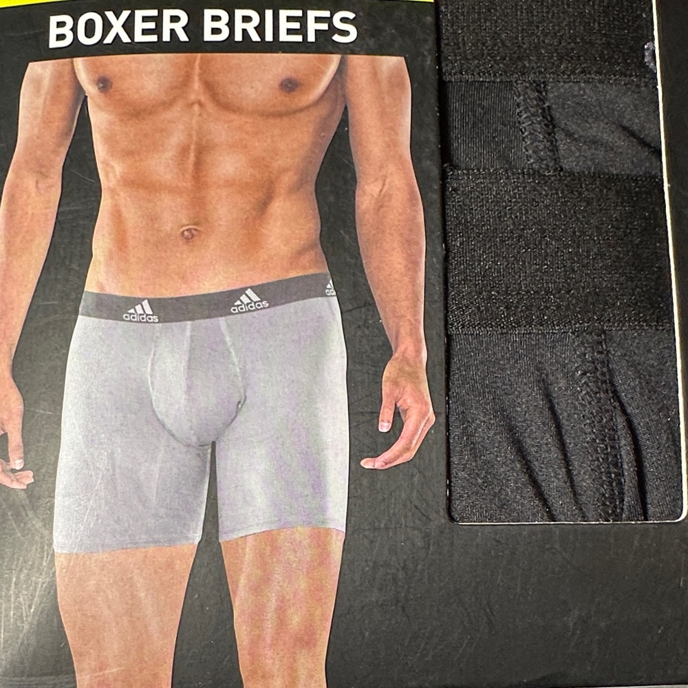 adidas Men's Performance Black Boxer Briefs 3-Pack